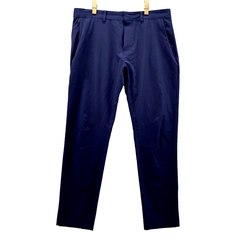 Fabletics The Only Pants Men's‎ 34x28* Blue Chino Performance Preppy Golf Travel